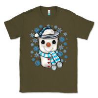 Army Green snowman coffee cup Classic Tee - JahusDesignShop
