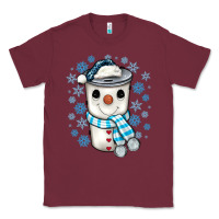 Burgundy snowman coffee cup Classic Tee - JahusDesignShop