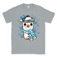 Heather Grey snowman coffee cup Classic Tee - JahusDesignShop