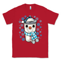 Red snowman coffee cup Classic Tee - JahusDesignShop