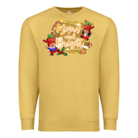 Antique Gold merry and bright gnome Premium Sweatshirt - CowGirlArtShop