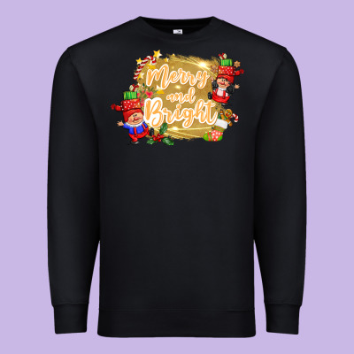Merry And Bright Gnome Premium Sweatshirt Designed By Cowgirlartshop