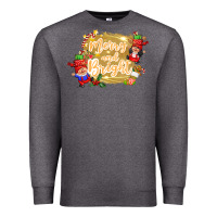 Charcoal Heather merry and bright gnome Premium Sweatshirt - CowGirlArtShop