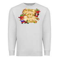 Dove Grey merry and bright gnome Premium Sweatshirt - CowGirlArtShop
