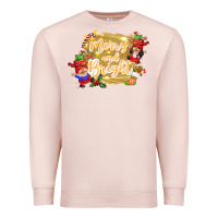 Pale Pink merry and bright gnome Premium Sweatshirt - CowGirlArtShop