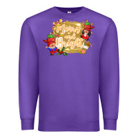 Purple merry and bright gnome Premium Sweatshirt - CowGirlArtShop
