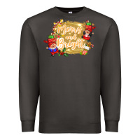 Smoke merry and bright gnome Premium Sweatshirt - CowGirlArtShop