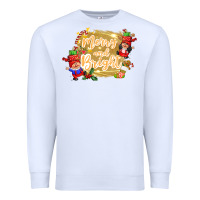 White merry and bright gnome Premium Sweatshirt - CowGirlArtShop