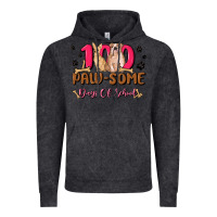 Vintage Black 100 paw some days of school Vintage Hoodie - MaliasSmallBusiness