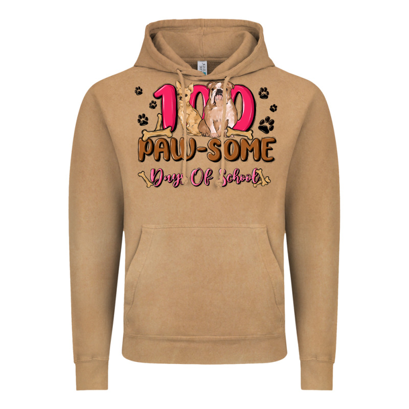 100 Paw Some Days Of School Vintage Hoodie by MaliasSmallBusiness | Teevron