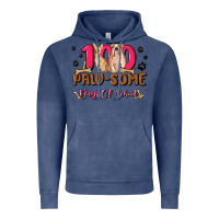 Vintage Denim 100 paw some days of school Vintage Hoodie - MaliasSmallBusiness