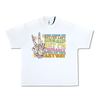White some things are better left unsaid Urban Heavy Tee - MaliasSmallBusiness