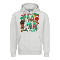 Dove Grey Dog Mama Zipper Hoodie - texasbilliewilder