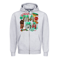 Heather Grey Dog Mama Zipper Hoodie - texasbilliewilder