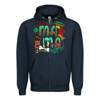 Navy Dog Mama Zipper Hoodie - texasbilliewilder