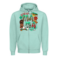 Seafoam Dog Mama Zipper Hoodie - texasbilliewilder