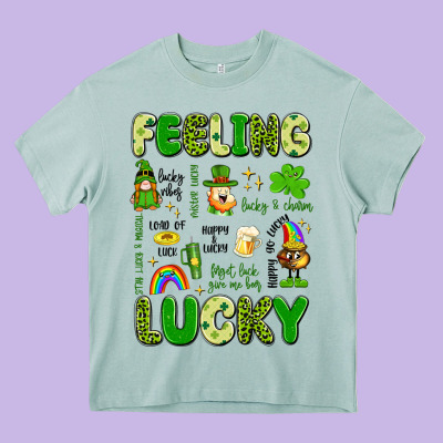 Feeling Lucky Heavy Core Tee Designed By Artiststas