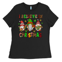 Black i believe in christmas Ladies Tee - AdoDesignShop