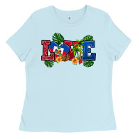 Baby Blue love haitian republic Ladies Tee - RanaPortraitStore