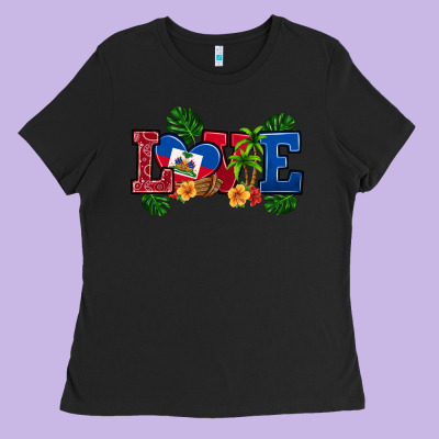 Love Haitian Republic Ladies Tee Designed By Ranaportraitstore