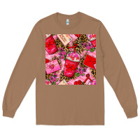 Toasted Coconut valentines day coffee cups and love letter with xoxo and leopard seaml Long Sleeve Tee - BundleAndBundleShop