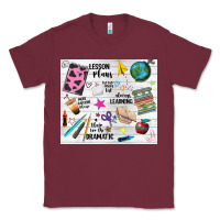 Burgundy teacher always learning Classic Tee - NancyCooperArtShop