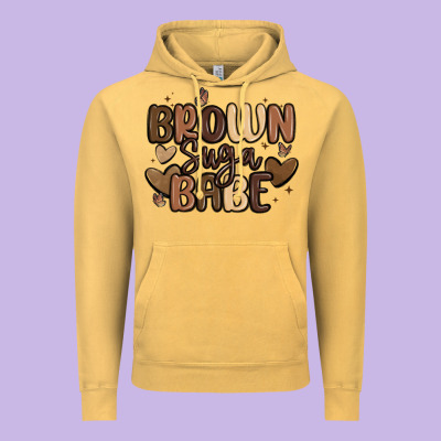 Brown Sugar Babe Vintage Hoodie Designed By Maliassmallbusiness