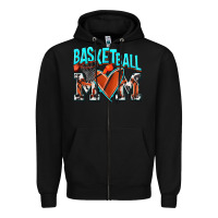 Black Basketball Mom Zipper Hoodie - NancyCooperArtShop