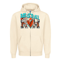 Sandshell Basketball Mom Zipper Hoodie - NancyCooperArtShop