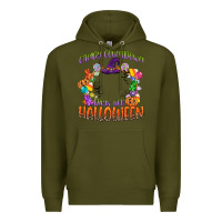 Army Green candy countdown days till halloween Premium Hoodie - CowGirlArtShop