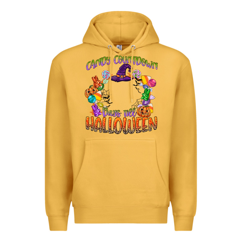 Candy Countdown Days Till Halloween Premium Hoodie by CowGirlArtShop | Teevron