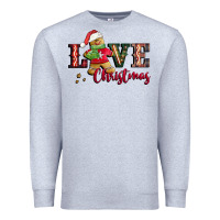 Heather Grey love christmas gingerbread Premium Sweatshirt - CowGirlArtShop