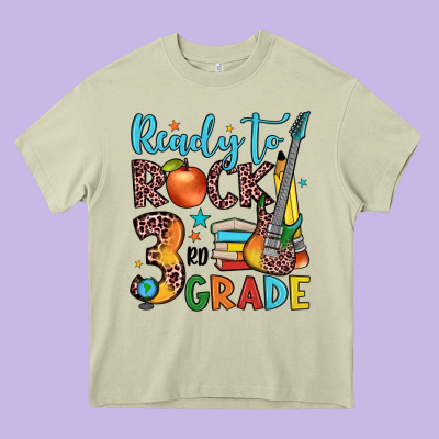 Ready To Rock 3rd Grade Heavy Core Tee Designed By Jahusdesignshop