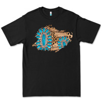 Black gemstone wood leopard patch Premium Tee - AdoDesignShop