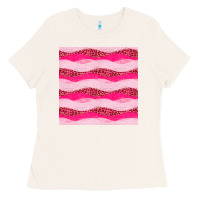 Bone valentines day glitter and leopard seamless pattern Ladies Tee - BundleAndBundleShop