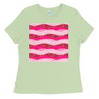Matcha valentines day glitter and leopard seamless pattern Ladies Tee - BundleAndBundleShop