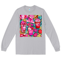 Moon Dust valentines day with love coffee cups  seamless pattern bbs Long Sleeve Tee - BundleAndBundleShop
