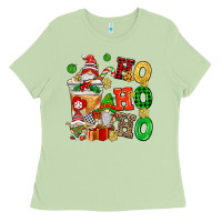 Matcha ho ho ho christmas latte with gnomies Ladies Tee - AdoDesignShop