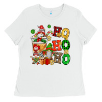 White ho ho ho christmas latte with gnomies Ladies Tee - AdoDesignShop