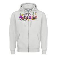 Dove Grey little miss mardi gras Zipper Hoodie - texasbilliewilder