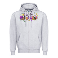 Heather Grey little miss mardi gras Zipper Hoodie - texasbilliewilder