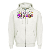 Oatmeal Heather little miss mardi gras Zipper Hoodie - texasbilliewilder