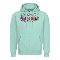 Seafoam little miss mardi gras Zipper Hoodie - texasbilliewilder