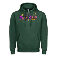 Sports Green little miss mardi gras Zipper Hoodie - texasbilliewilder