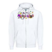 White little miss mardi gras Zipper Hoodie - texasbilliewilder