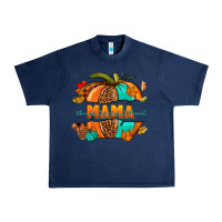 Navy Thankful grateful blessed mama pumpkin Urban Heavy Tee - NancyCooperArtShop