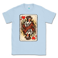 Dusty Blue queen of hearts cowgirl Classic Tee - NancyCooperArtShop