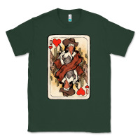 Sports Green queen of hearts cowgirl Classic Tee - NancyCooperArtShop