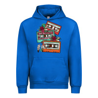 Cobalt cassette floral gemstone Urban Hoodie - FaDigitalArtStudio