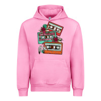 Fuchsia Pink cassette floral gemstone Urban Hoodie - FaDigitalArtStudio